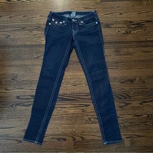 True Religion US 27 Julie Skinny Jeans with Rhinestones